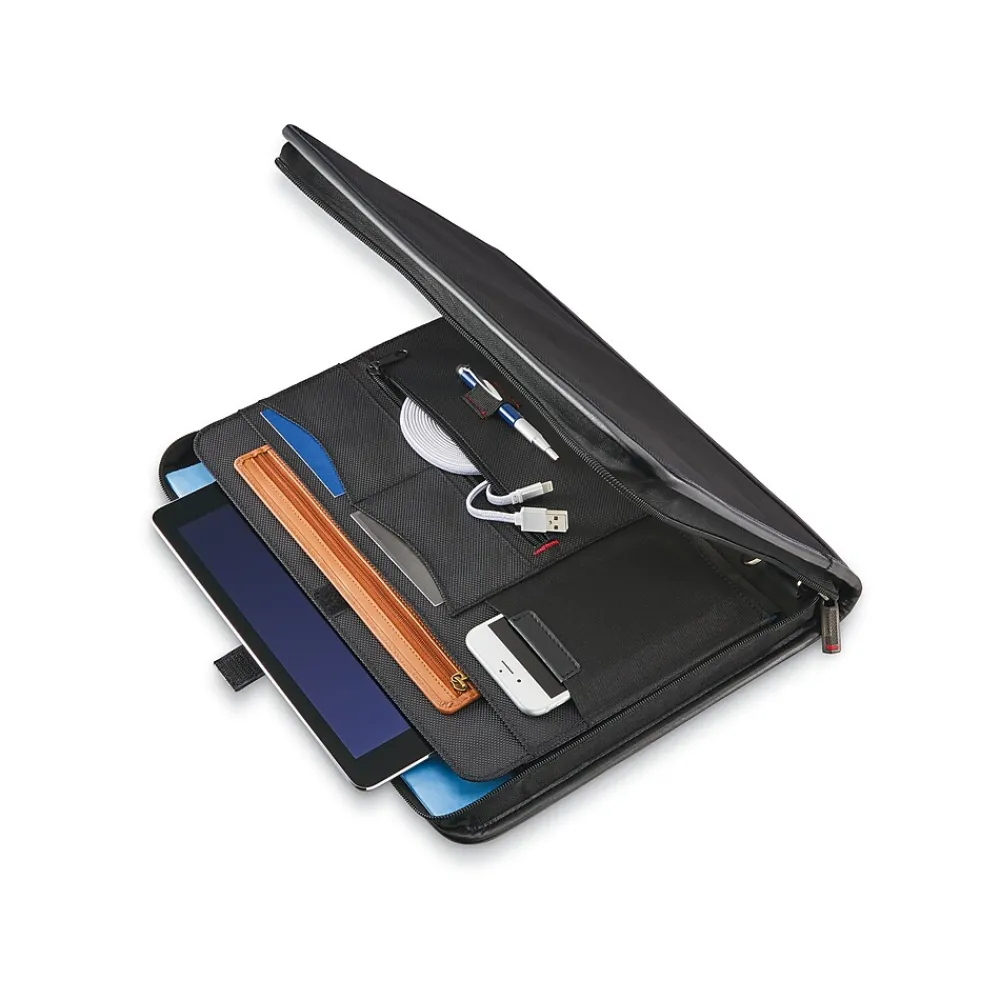 Fabric Padfolio with Zipper Closure, Steel Gray (116466-1829)<Samsonite Discount