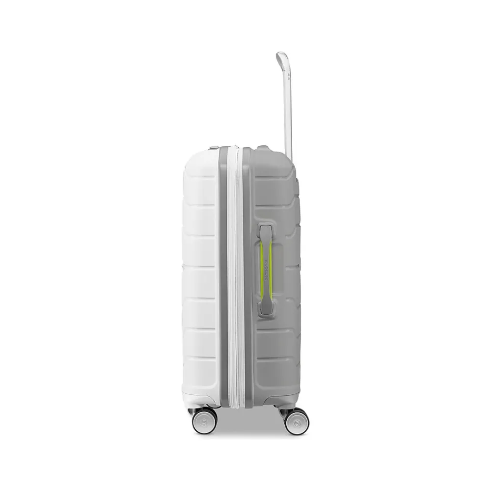 Freeform 21.25" Hardside Carry-On Suitcase, 4-Wheeled Spinner, TSA Checkpoint Friendly, White/Gray (78255-4744)<Samsonite Online