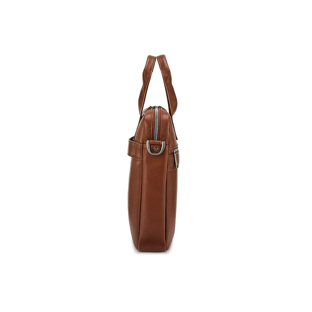 Leather Briefcase, Laptop Compatible, Cognac (126038-1221)<Samsonite Online