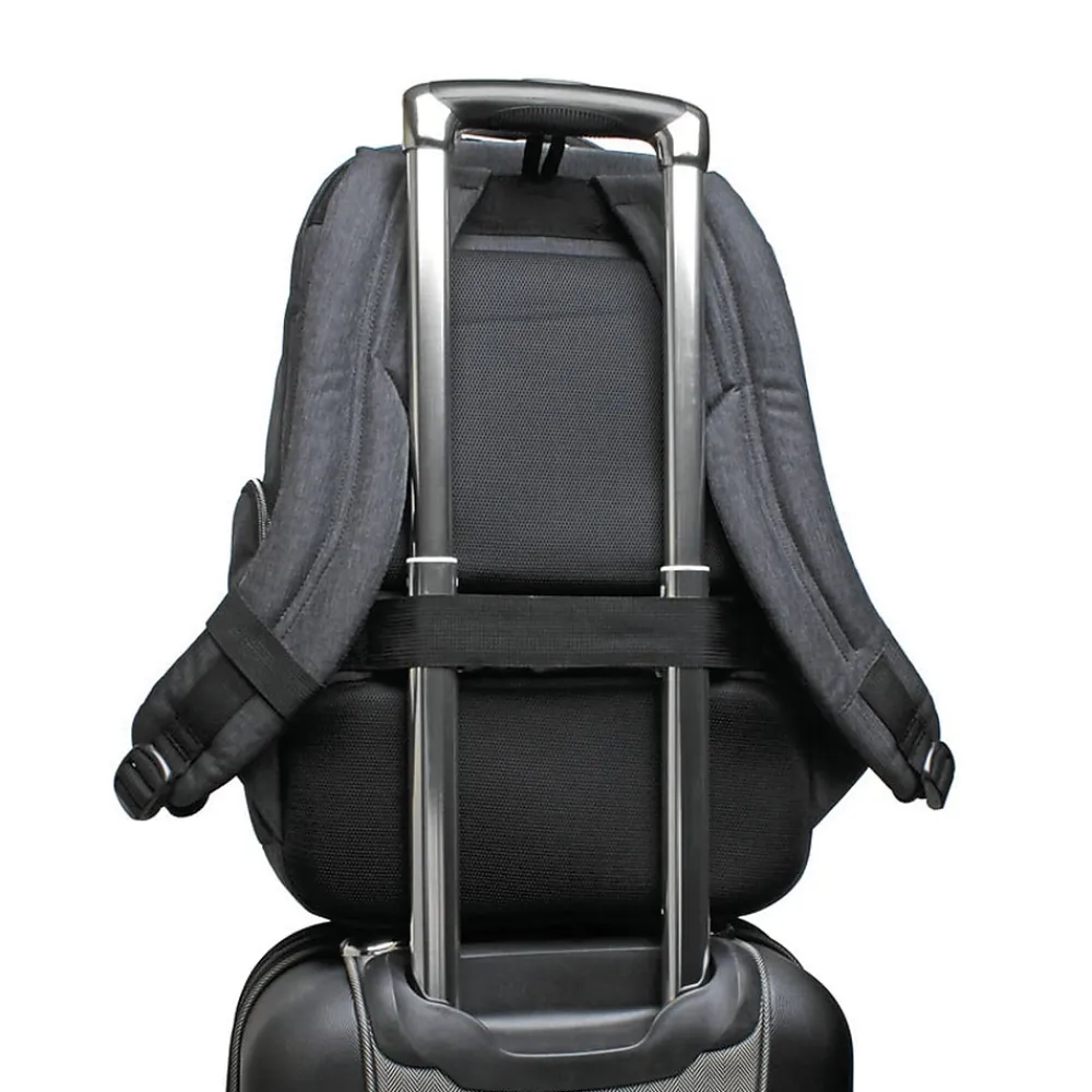 Modern Utility Double Shot Backpack, Solid, Charcoal Heather (89574-5794)<Samsonite New
