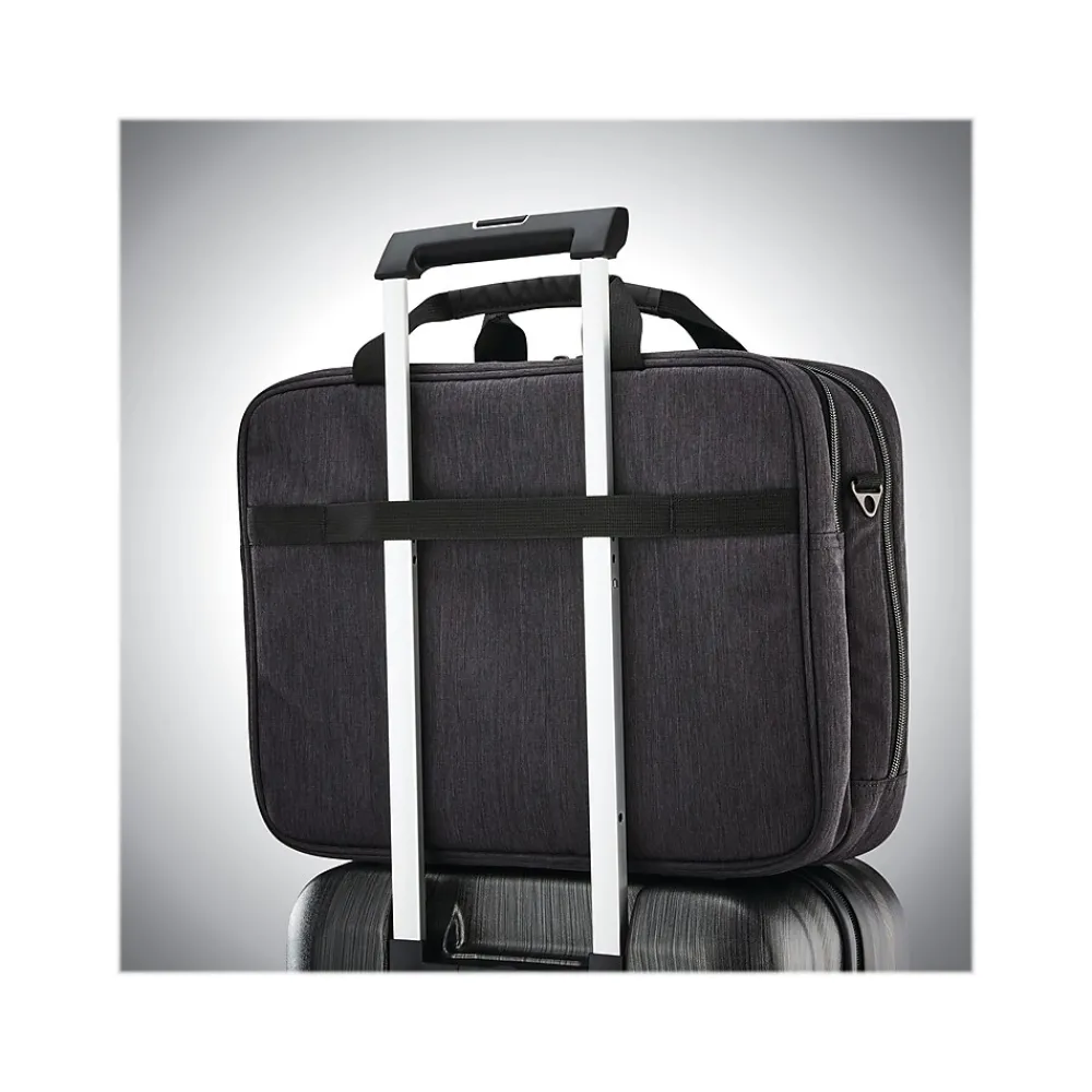Modern Utility Polyester Top Loading Briefcase, Heathered Gray (126442-5794)<Samsonite