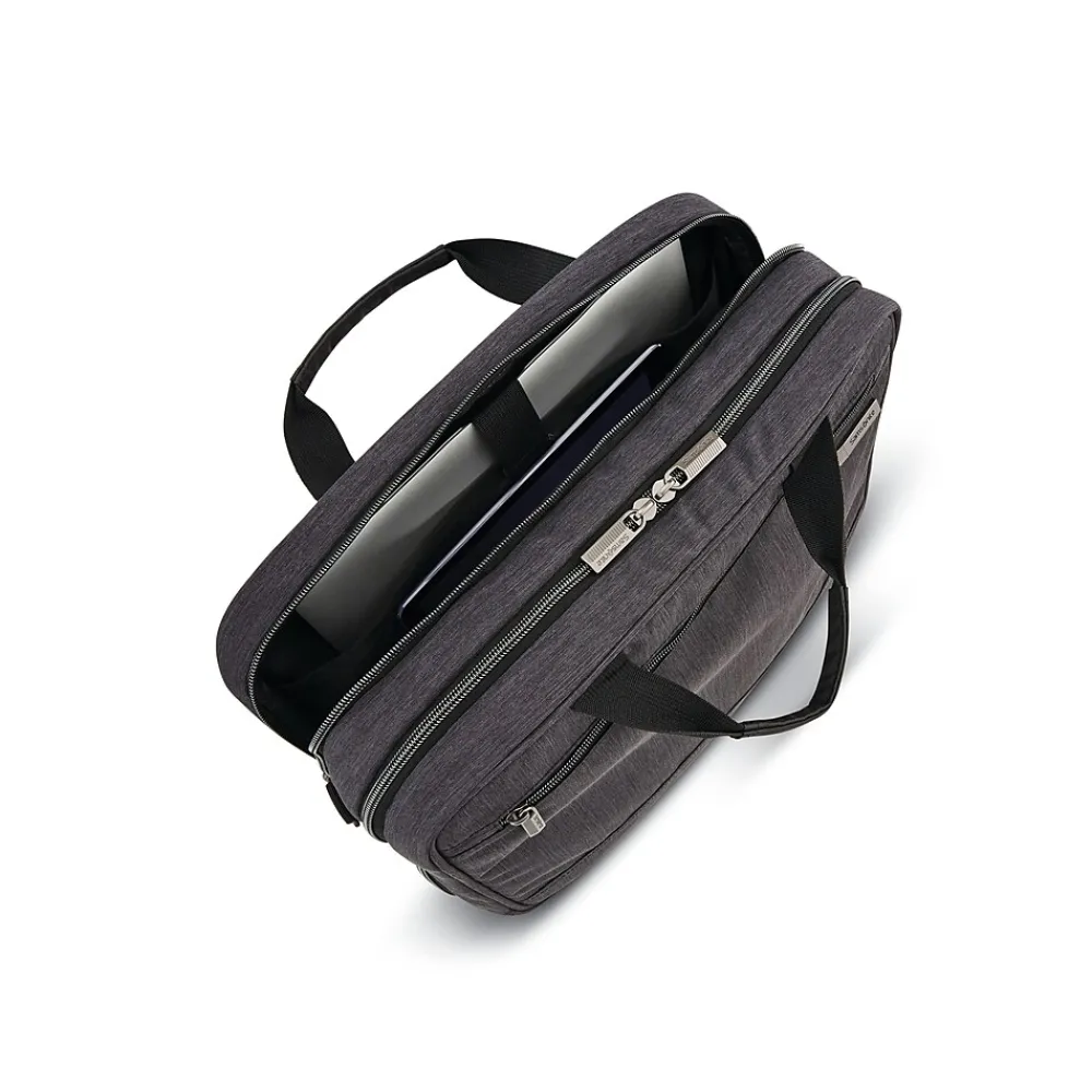 Modern Utility Polyester Laptop Briefcase, Charcoal (126442-5794)<Samsonite New