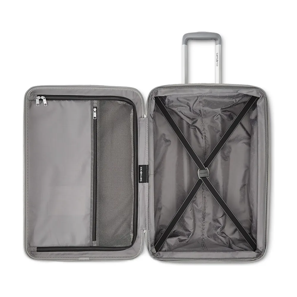 Opto 3 19.29" Hardside Carry-On Suitcase, 4-Wheeled Spinner, TSA Checkpoint Friendly, Silver (147074-7722)<Samsonite Sale