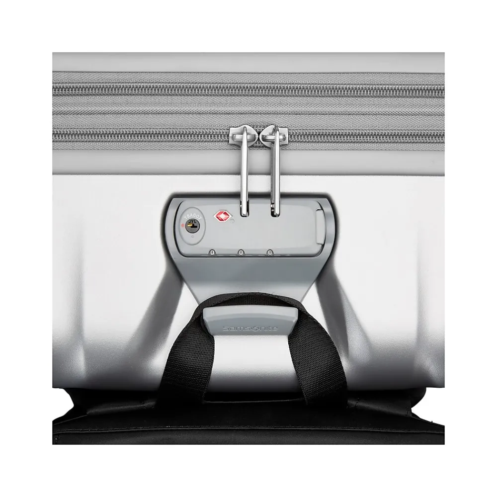 Opto 3 19.29" Hardside Carry-On Suitcase, 4-Wheeled Spinner, TSA Checkpoint Friendly, Silver (147074-7722)<Samsonite Sale
