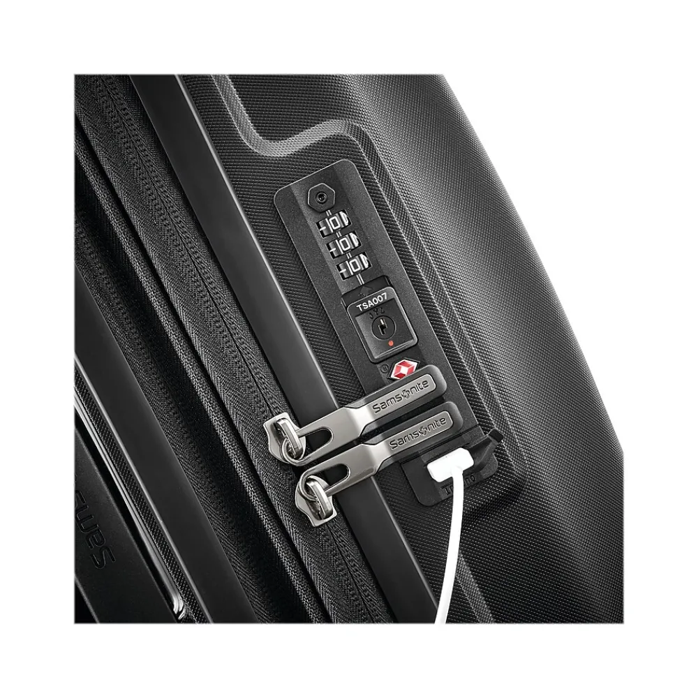 Outline Pro 23" Hardside Carry-On Suitcase, 4-Wheeled Spinner, TSA Checkpoint Friendly, Midnight Black (137393-1548)<Samsonite Discount