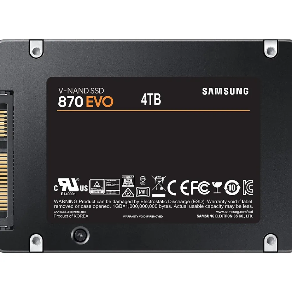 New Samsung 870 EVO 4TB 2.5" SATA Internal Solid-State Drive, V-NAND (MZ-77E4T0B/AM)