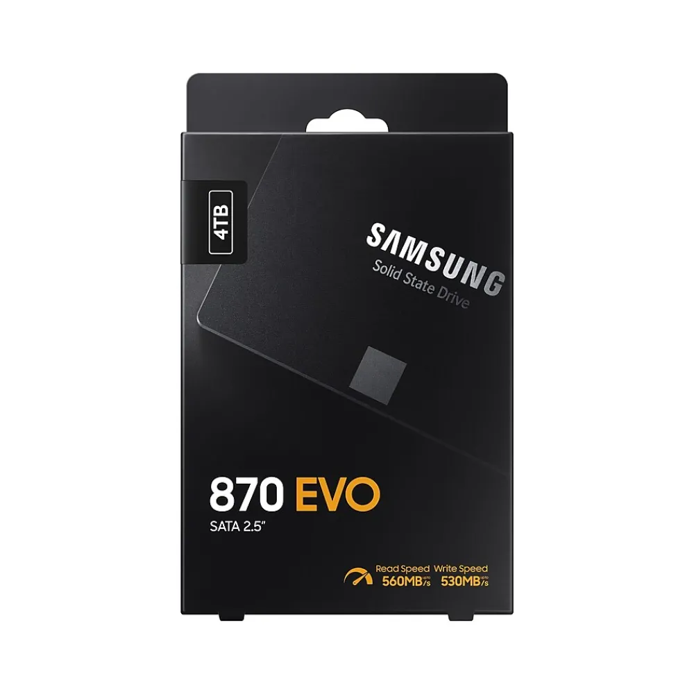 New Samsung 870 EVO 4TB 2.5" SATA Internal Solid-State Drive, V-NAND (MZ-77E4T0B/AM)