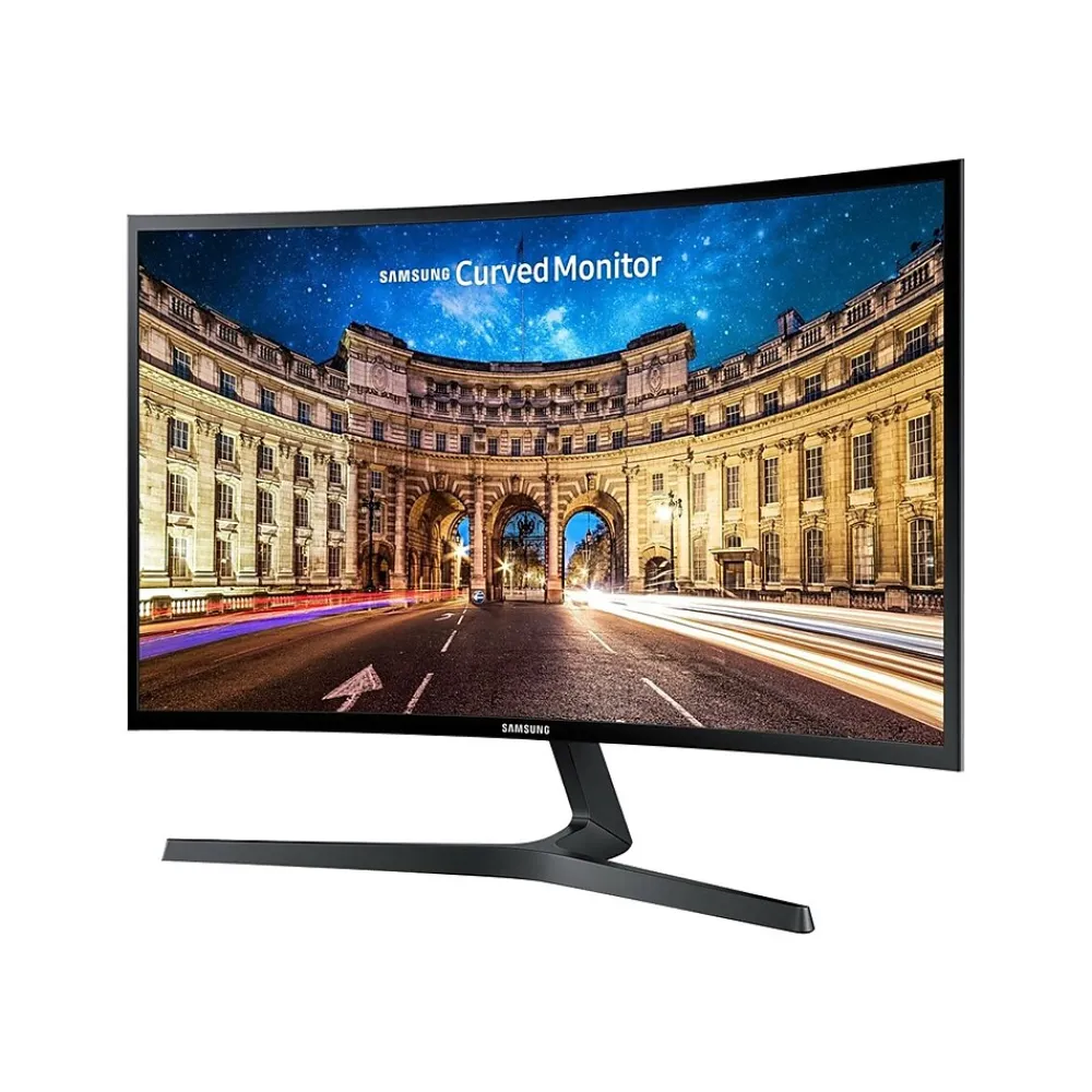 Sale Samsung CF396 Series 24" Curved LED Monitor, High Glossy Black (LC24F396FHNXZA)