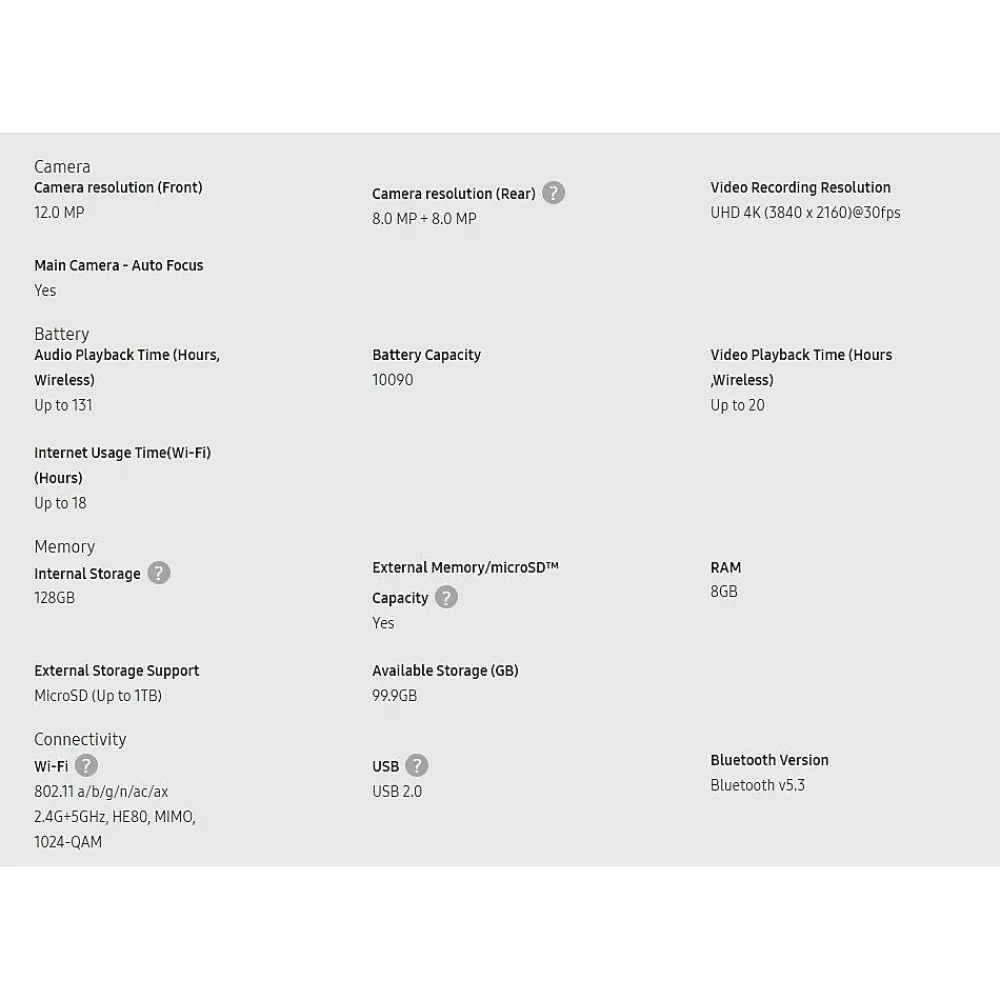 Galaxy Tab S9 FE+ Galaxy Tab 12.4" Tablet with S-Pen, WiFi, 128GB, Android, Gray (SM-X610NZAAXAR)<Samsung Best