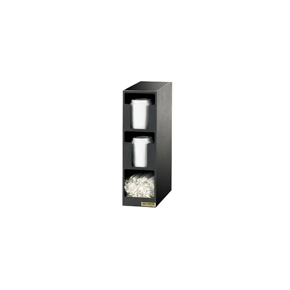 San Jamar 3-Section EZ-Fit® Lid/Straw Dispenser (L2202)