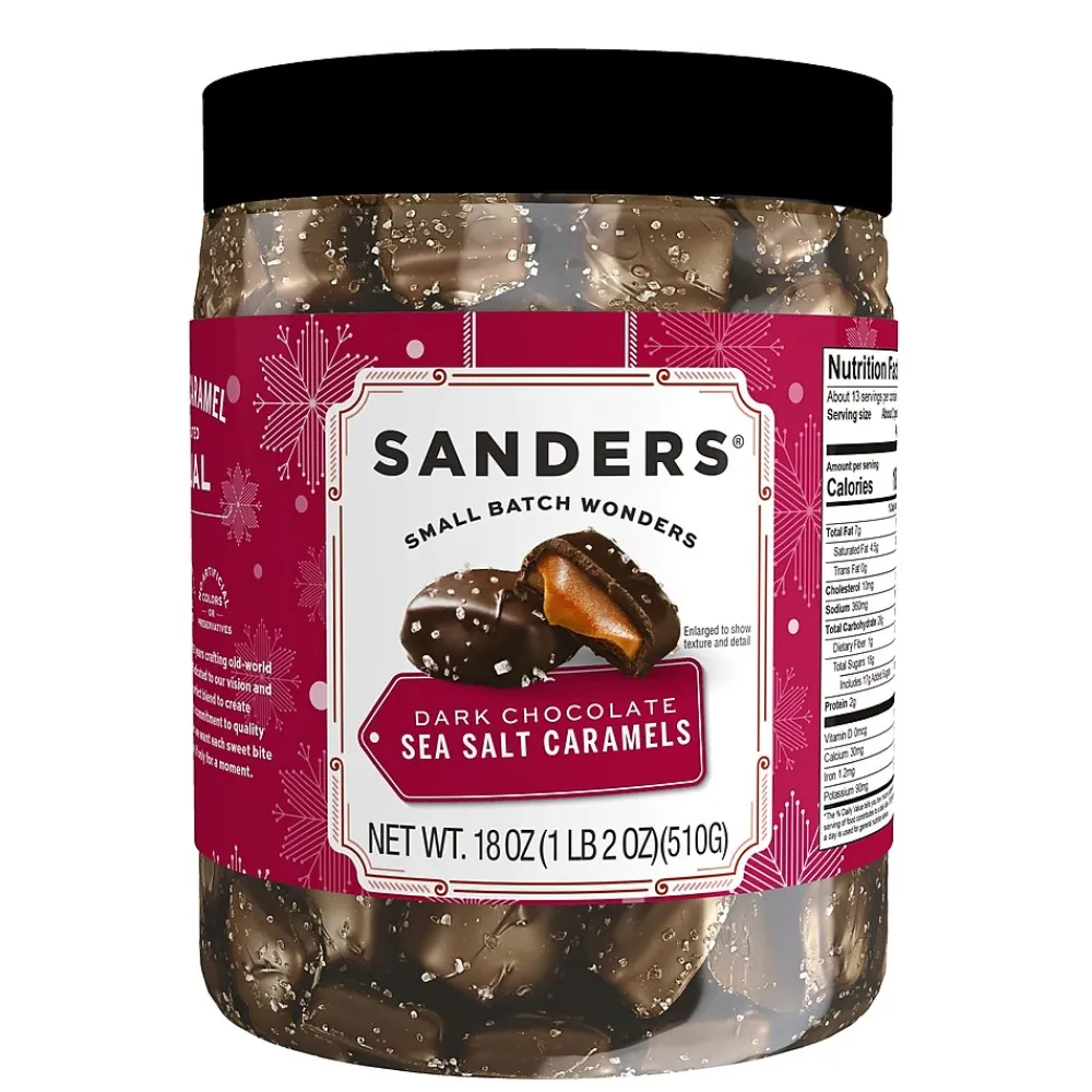 Sanders Small Batch Wonders Dark Chocolate Sea Salt Caramels, 18 oz. (KAR30854)
