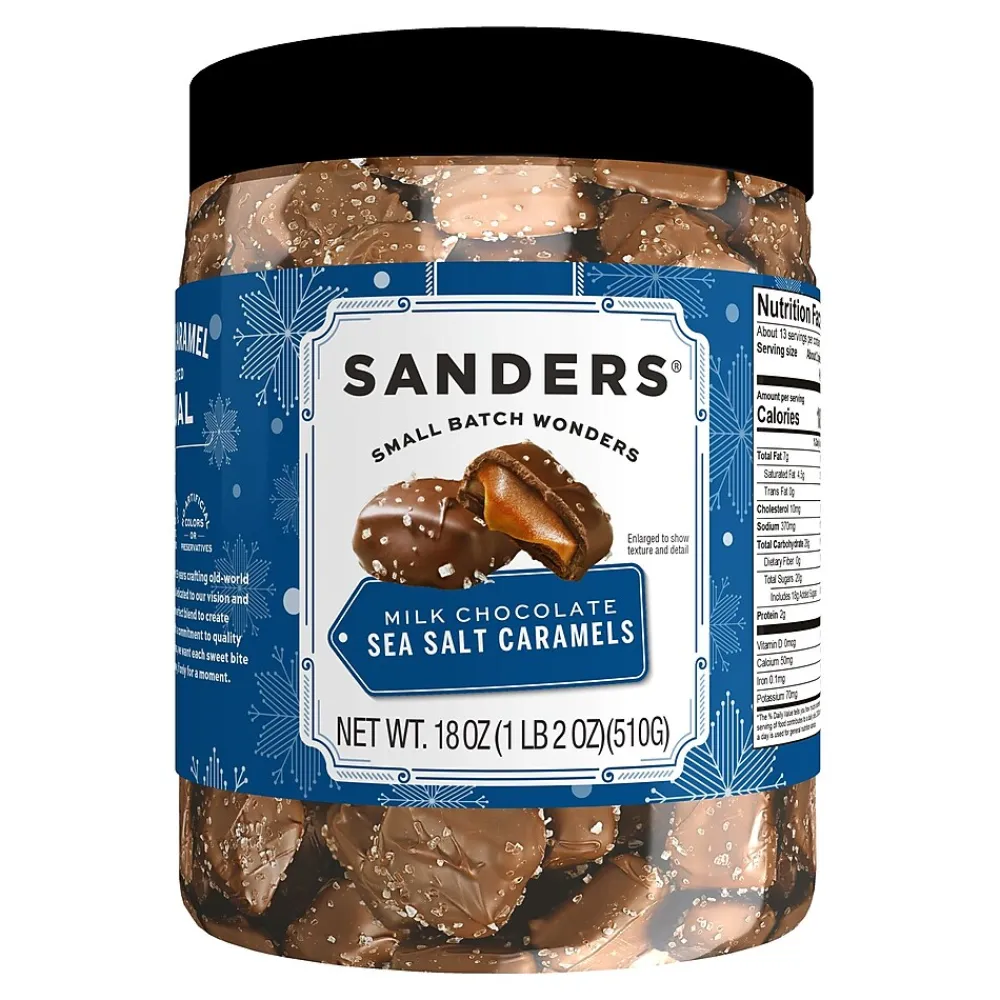 Sanders Small Batch Wonders Milk Chocolate Sea Salt Caramels, 18 oz. (KAR30855)