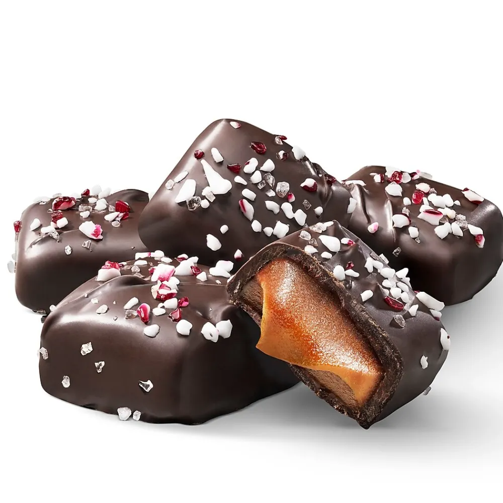 Sanders Small Batch Wonders Peppermint Dark Chocolate Sea Salt Caramels, 18 oz. (KAR30857)