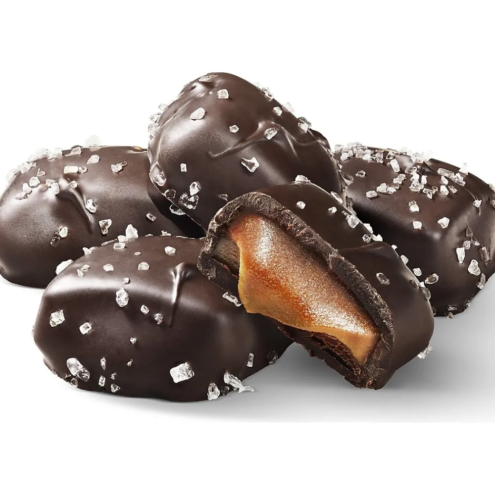 Sanders Small Batch Wonders Snack-Size Sea Salt Dark Chocolate Caramels, 24 oz., 48 Pieces/Box (27162)