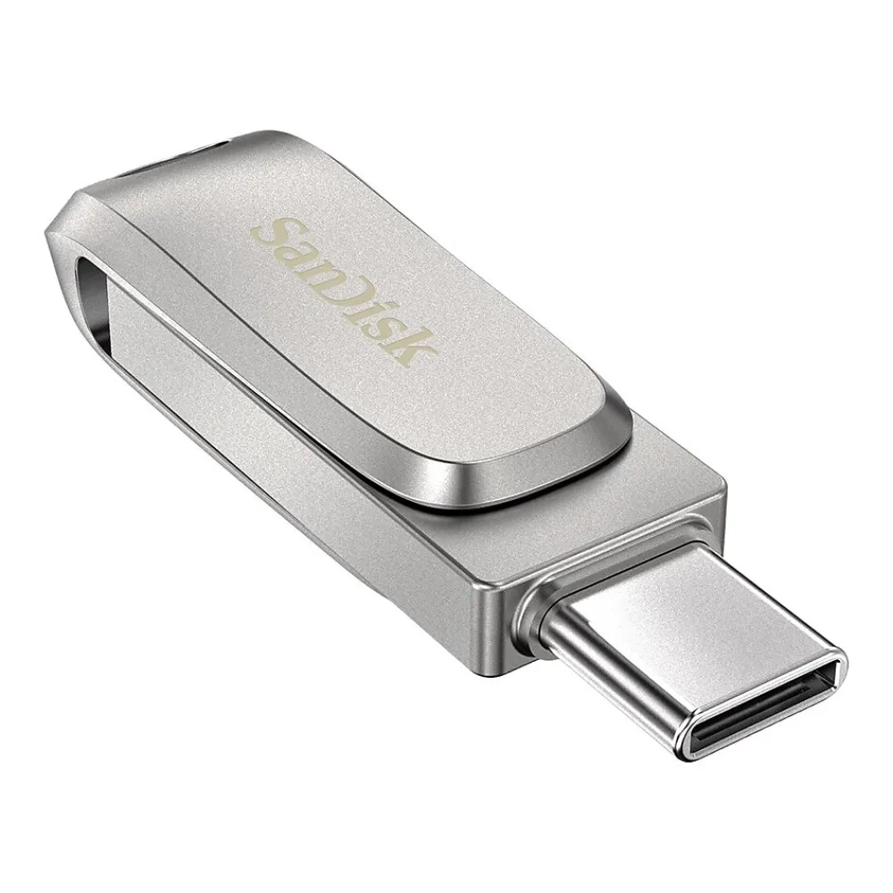 Clearance SanDisk Ultra Dual Luxe Dual 1TB USB 3.1 Flash Drive, Silver (SDDDC4-1T00-A46)