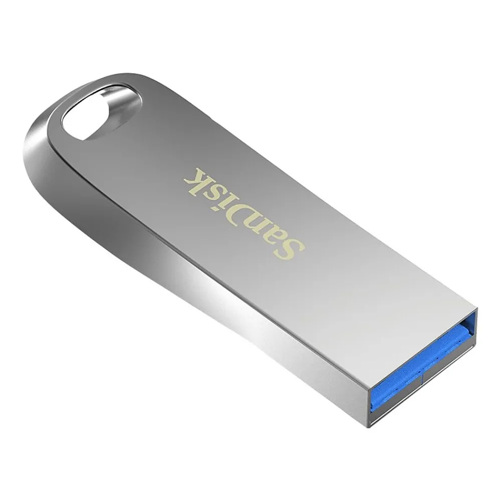 Clearance SanDisk Ultra Luxe 128GB USB 3.1 Type A Flash Drive, Silver (SDCZ74-128G-A46)