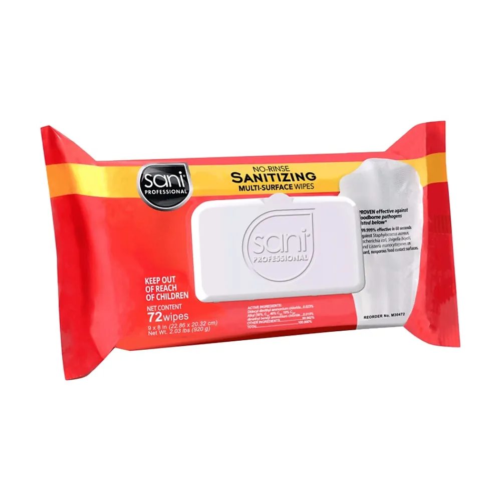 Sanitizing Multi-Surface Wipe, 72/Pack, 12 Packs/Carton (M30472)<Sani Professional Online