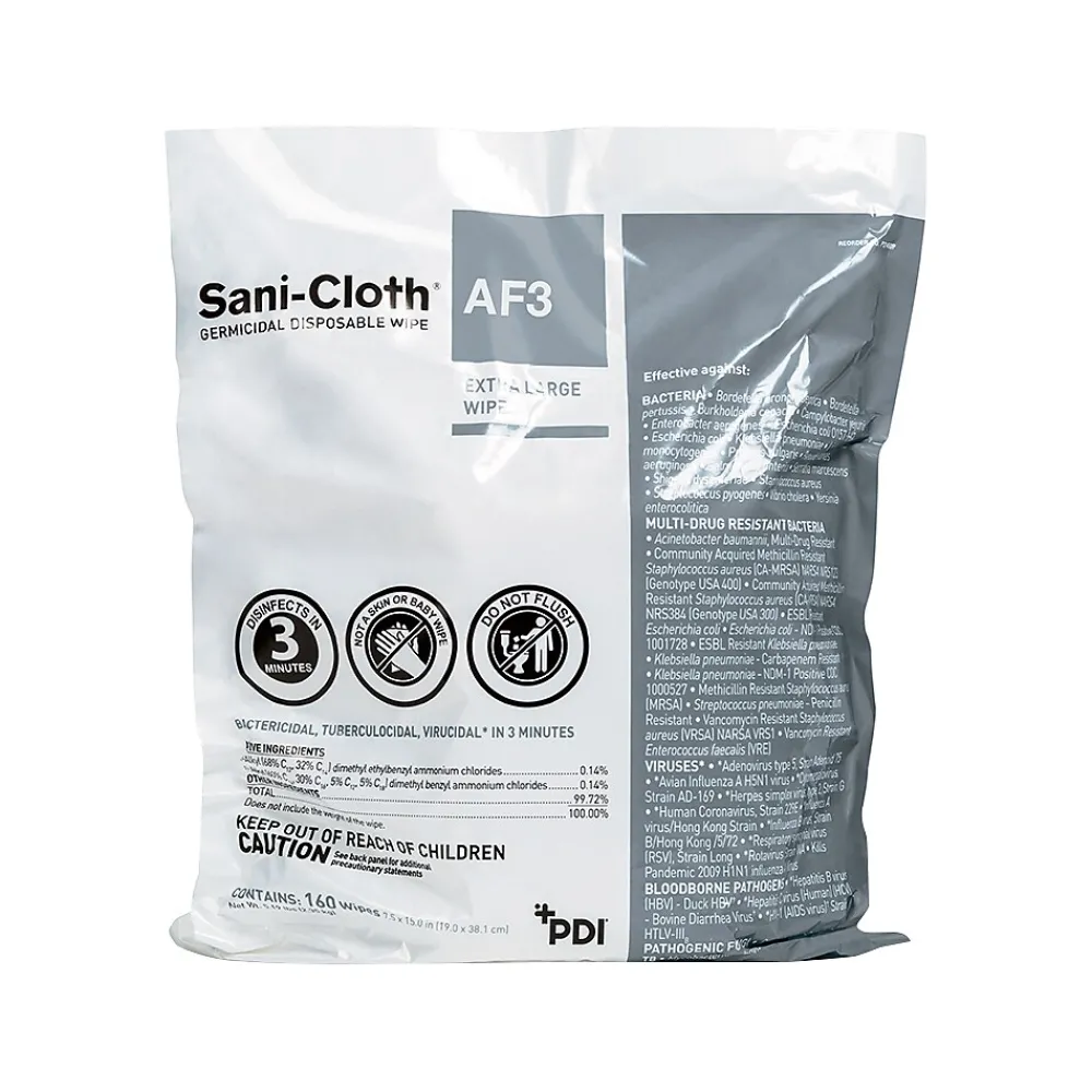 AF3 Disinfecting Wipes Refill, 160/Refill, 2 Refills/Carton (P2450PCT)<Sani-Cloth Hot