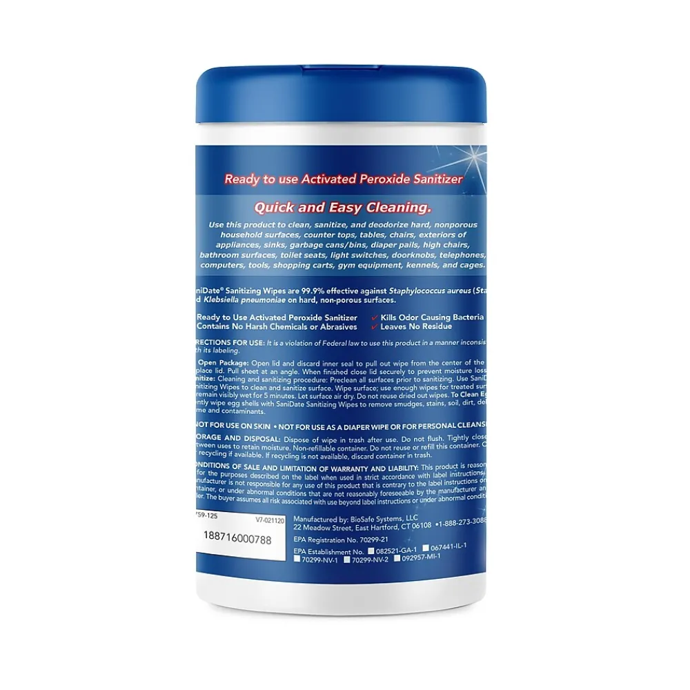 Disinfecting Wipe, 125 Wipes (2015-125)<SaniDate Sale
