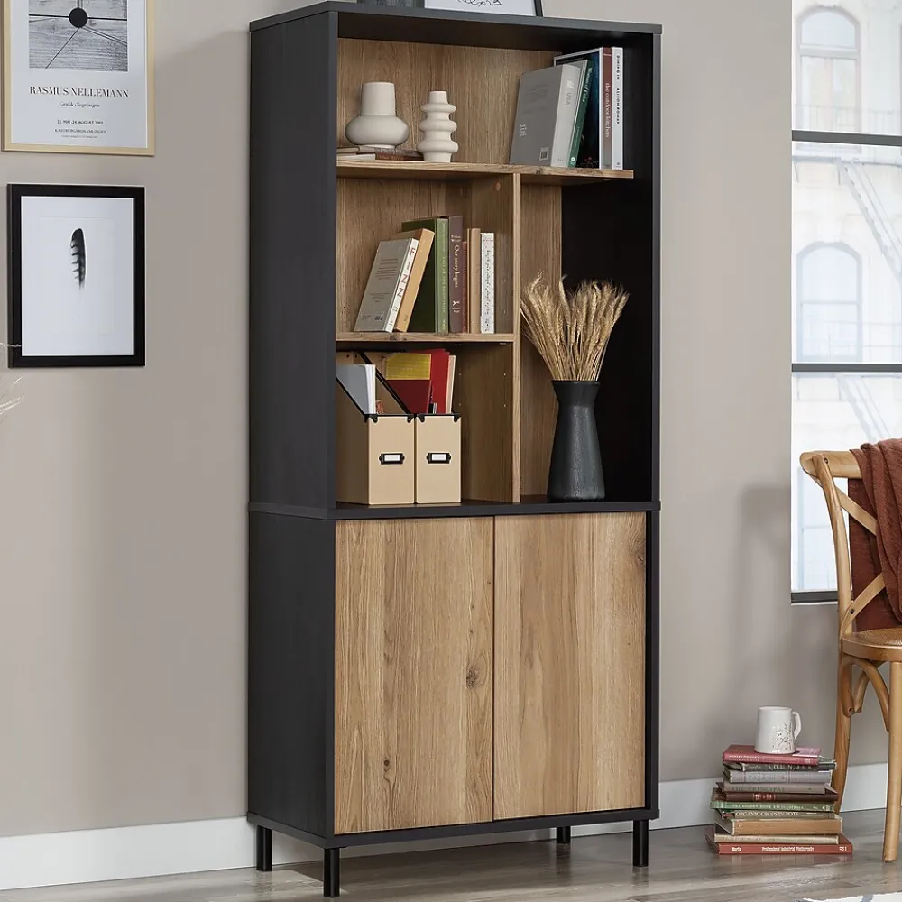 Bookcases*Sauder Acadia Way 69"H 5-Shelf Bookcase, Raven Oak (430754)