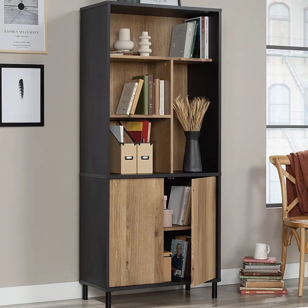 Bookcases*Sauder Acadia Way 69"H 5-Shelf Bookcase, Raven Oak (430754)