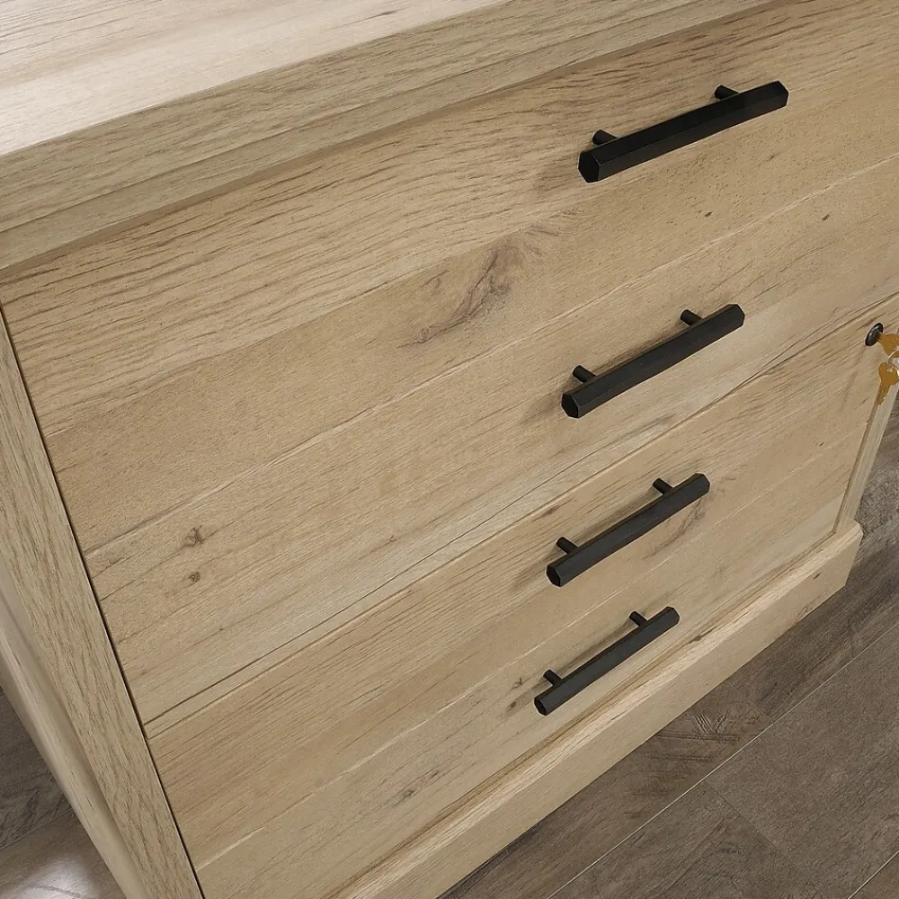 File Cabinets*Sauder Aspen Post 2-Drawer Lateral File Cabinet, Letter/Legal Size, Lockable, 30"H x 31"W x 19"D, Prime Oak (427013)