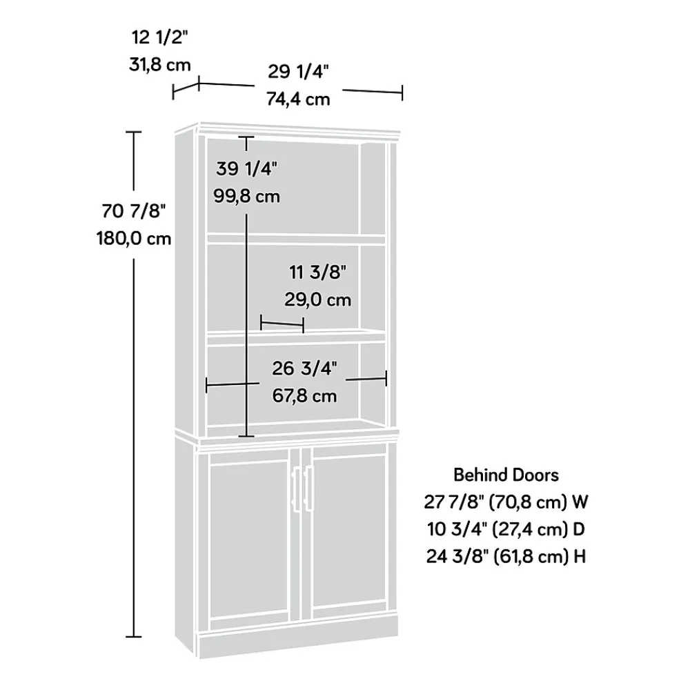 Bookcases*Sauder Aspen Post 71"H 5-Shelf Bookcase, Pebble Pine (433965)