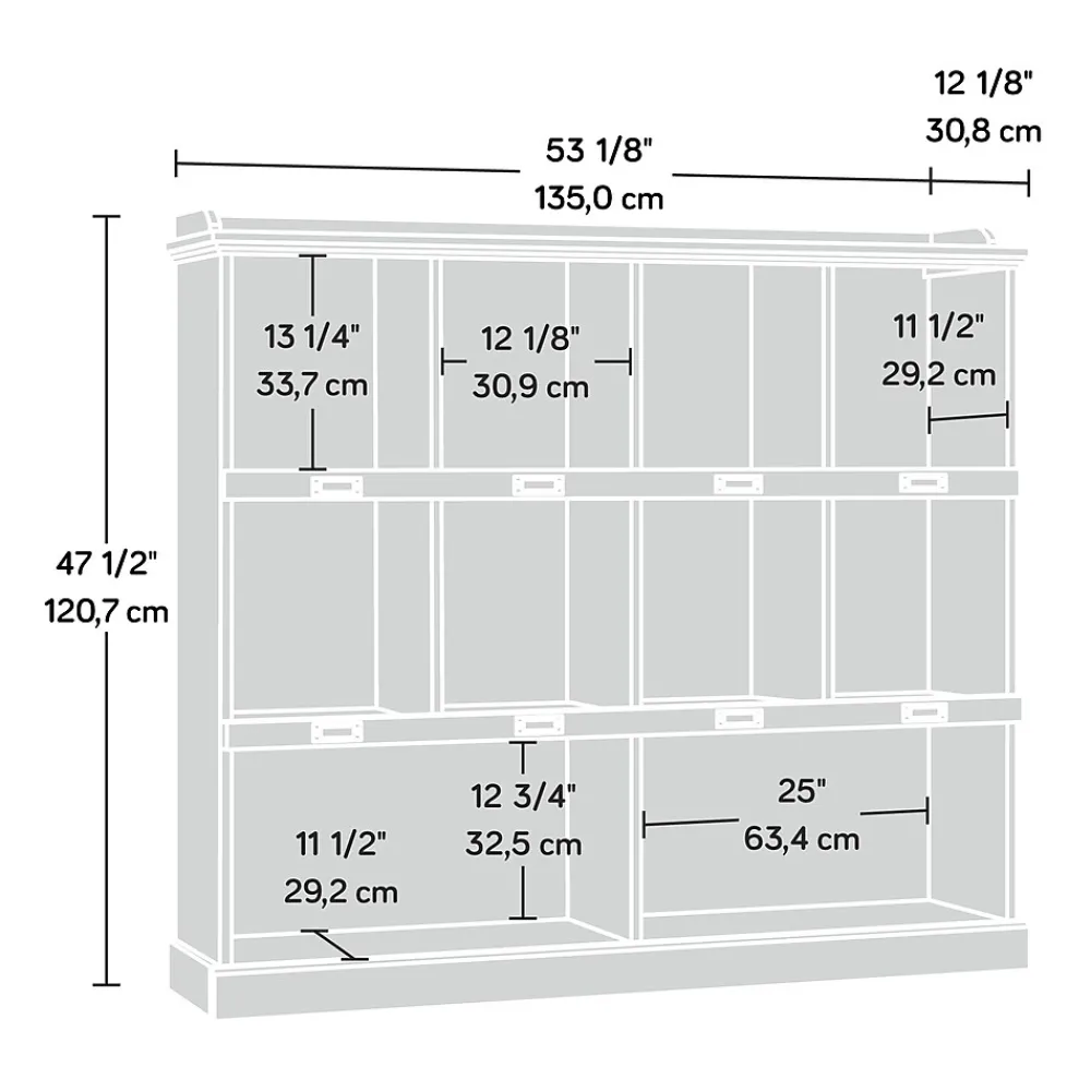 Bookcases*Sauder Barrister Lane 48"H Bookcase, Iron Oak (422717)