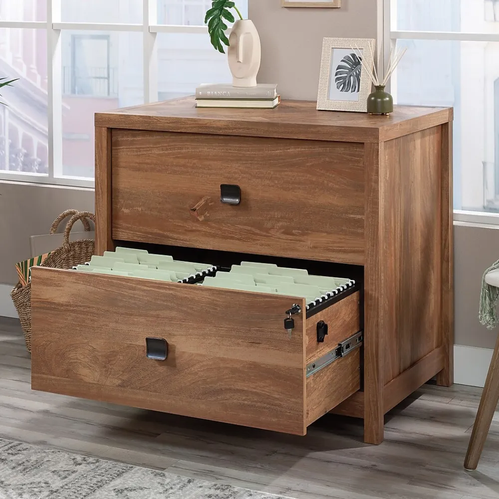 File Cabinets*Sauder Cannery Bridge Commercial 2-Drawer Lateral File Cabinet, Letter/Legal Size, 32"W x 22"D, Sindoori Mango (429514)