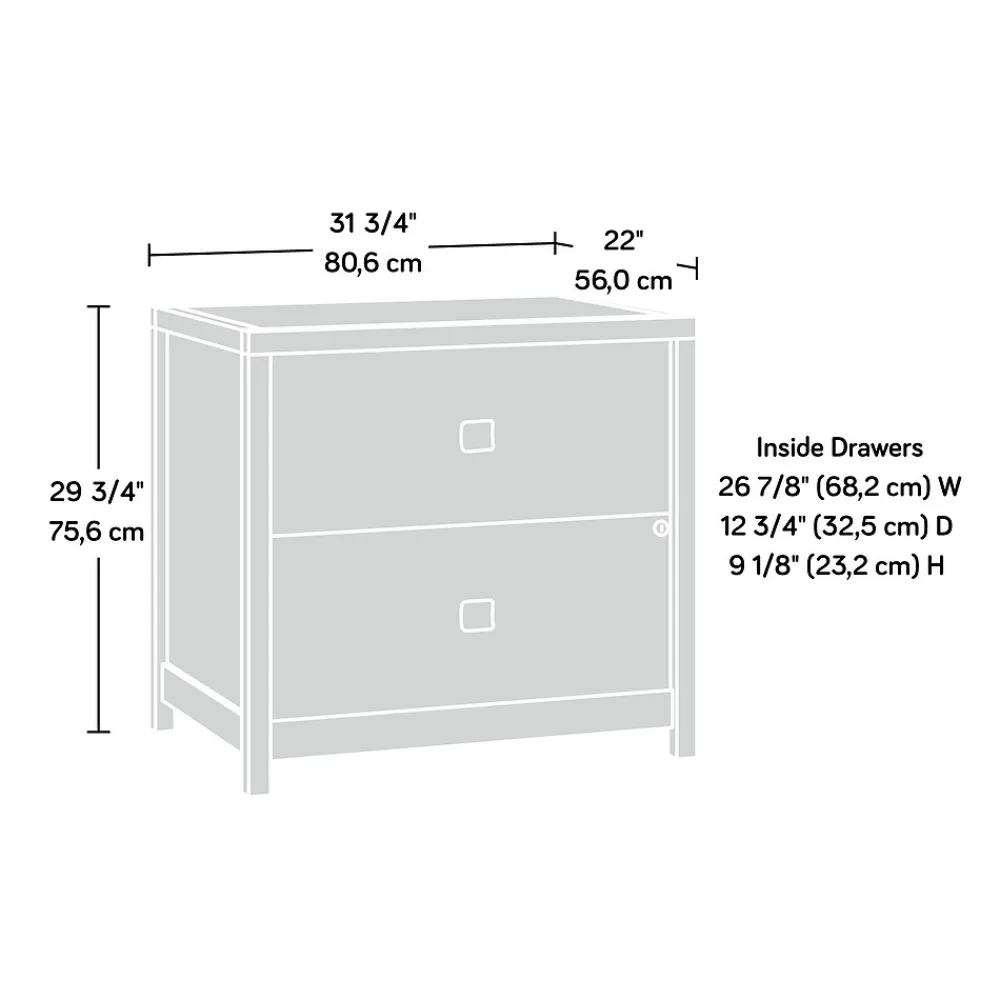 File Cabinets*Sauder Cannery Bridge Commercial 2-Drawer Lateral File Cabinet, Letter/Legal Size, 32"W x 22"D, Sindoori Mango (429514)