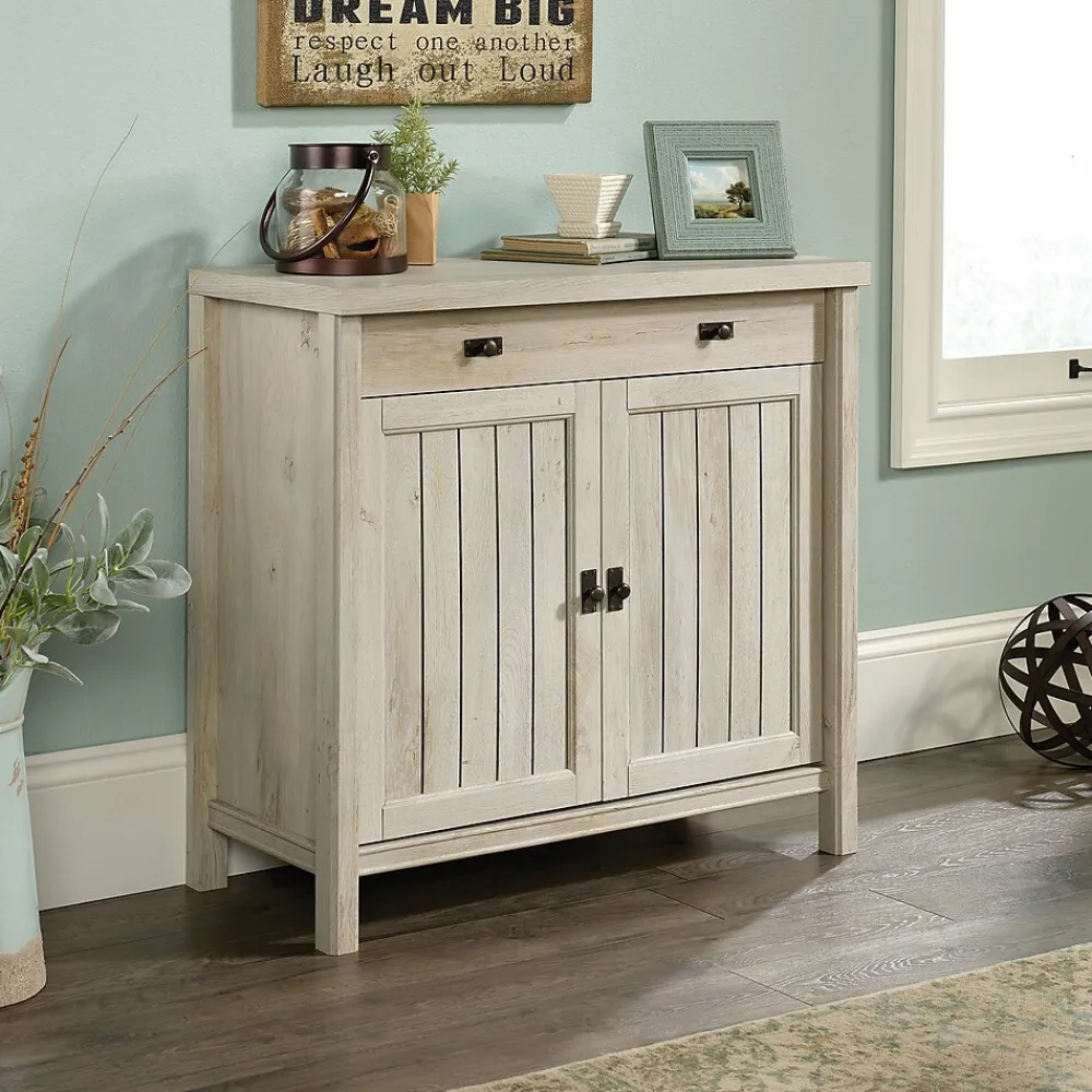 Storage Cabinets*Sauder Costa 30"H Storage Cabinet with 2 Shelves, Chalked Chestnut (419960)
