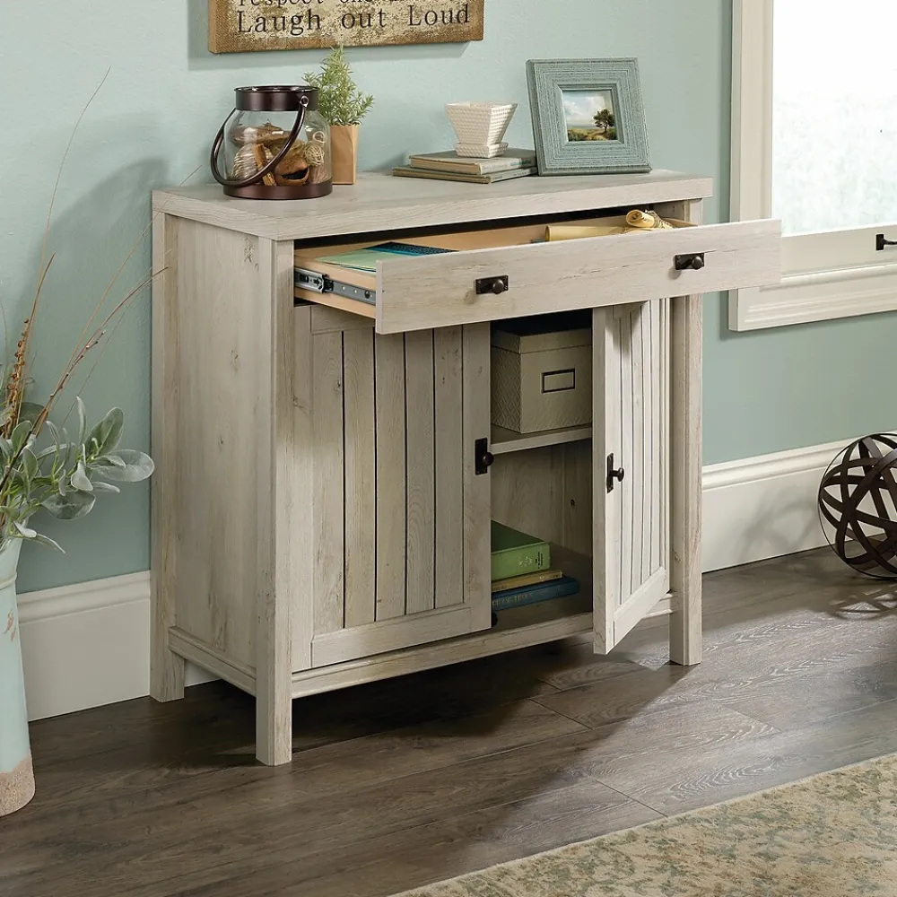 Storage Cabinets*Sauder Costa 30"H Storage Cabinet with 2 Shelves, Chalked Chestnut (419960)