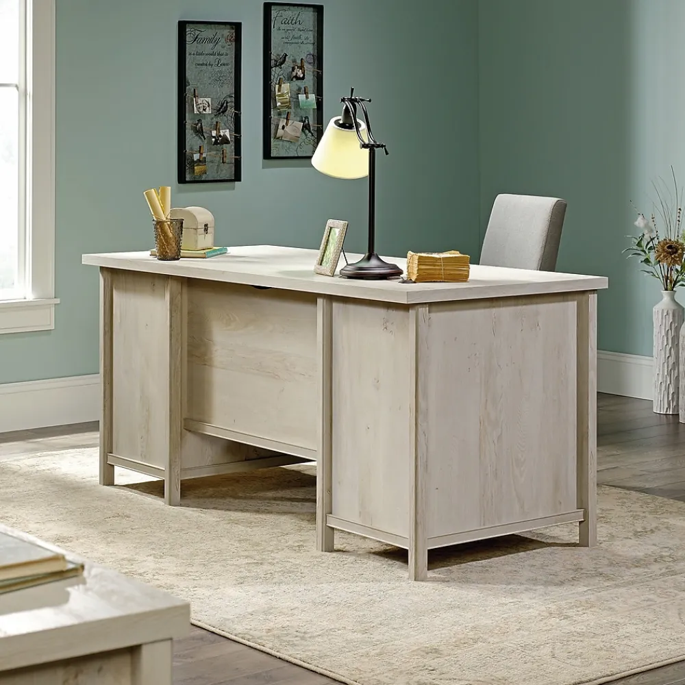 Corner Desks*Sauder Costa 65"W Executive Desk, Chalked Chestnut (419954)