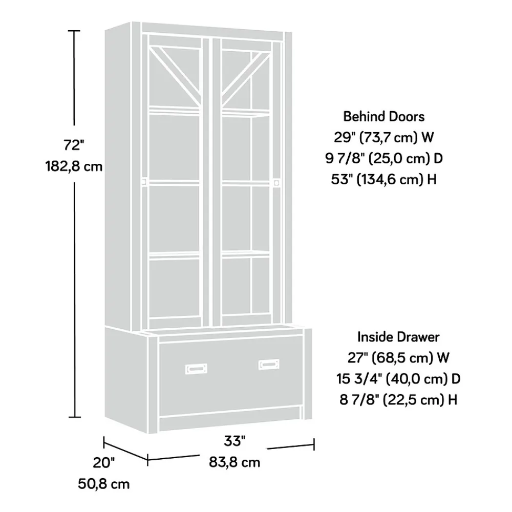 Bookcases*Sauder Dixon City 72"H 4-Shelf Bookcase, Brushed Oak (432891)