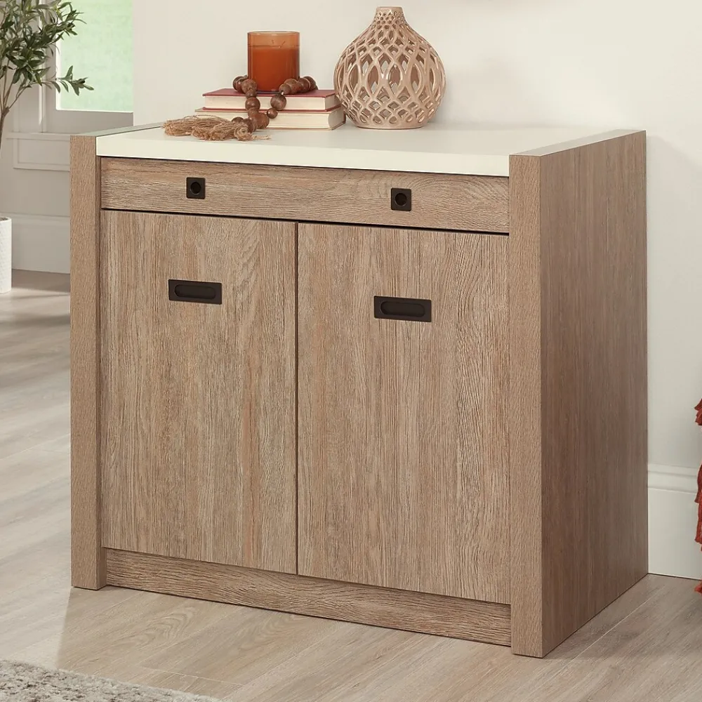 Storage Cabinets*Sauder Dixon City 30"H Storage Cabinet with 2 Shelves, Brushed Oak (432888)