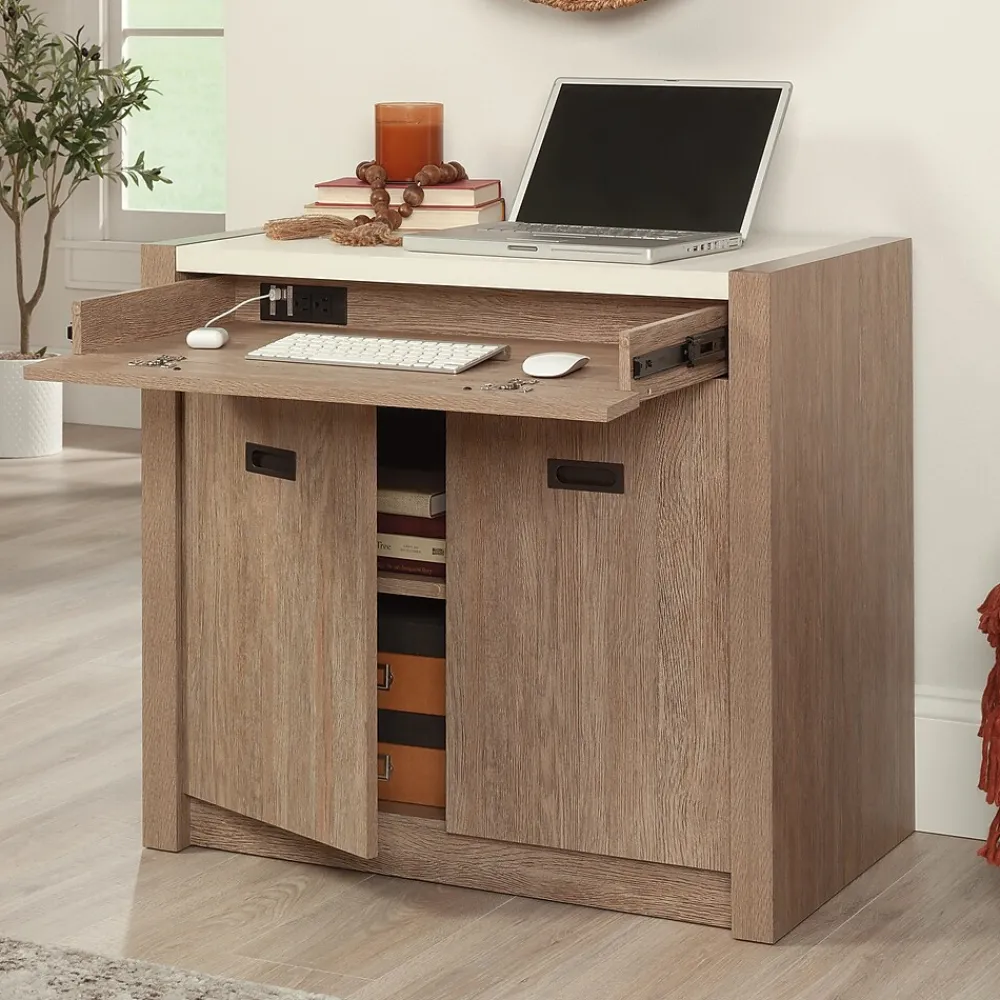 Storage Cabinets*Sauder Dixon City 30"H Storage Cabinet with 2 Shelves, Brushed Oak (432888)