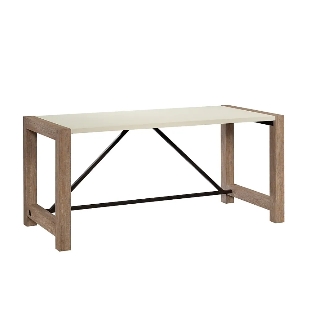 Computer Desks*Sauder Dixon City 66"W Executive Business Desk, Brushed Oak (432892)
