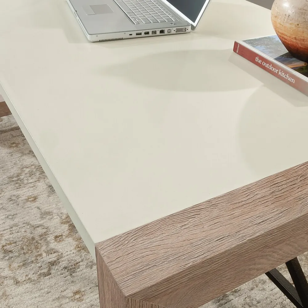Computer Desks*Sauder Dixon City 66"W Executive Business Desk, Brushed Oak (432892)