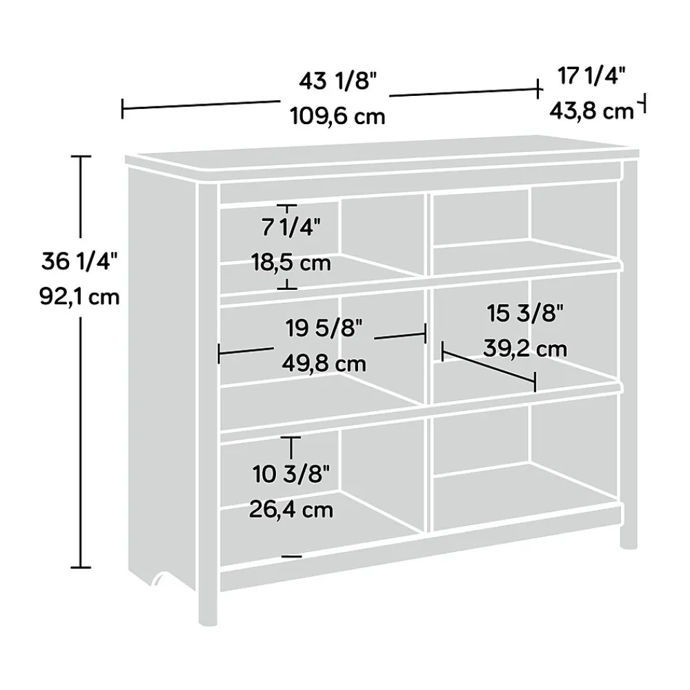 Bookcases*Sauder Dover Edge 36"H 6-Shelf Bookcase, Glacier Oak (432065)