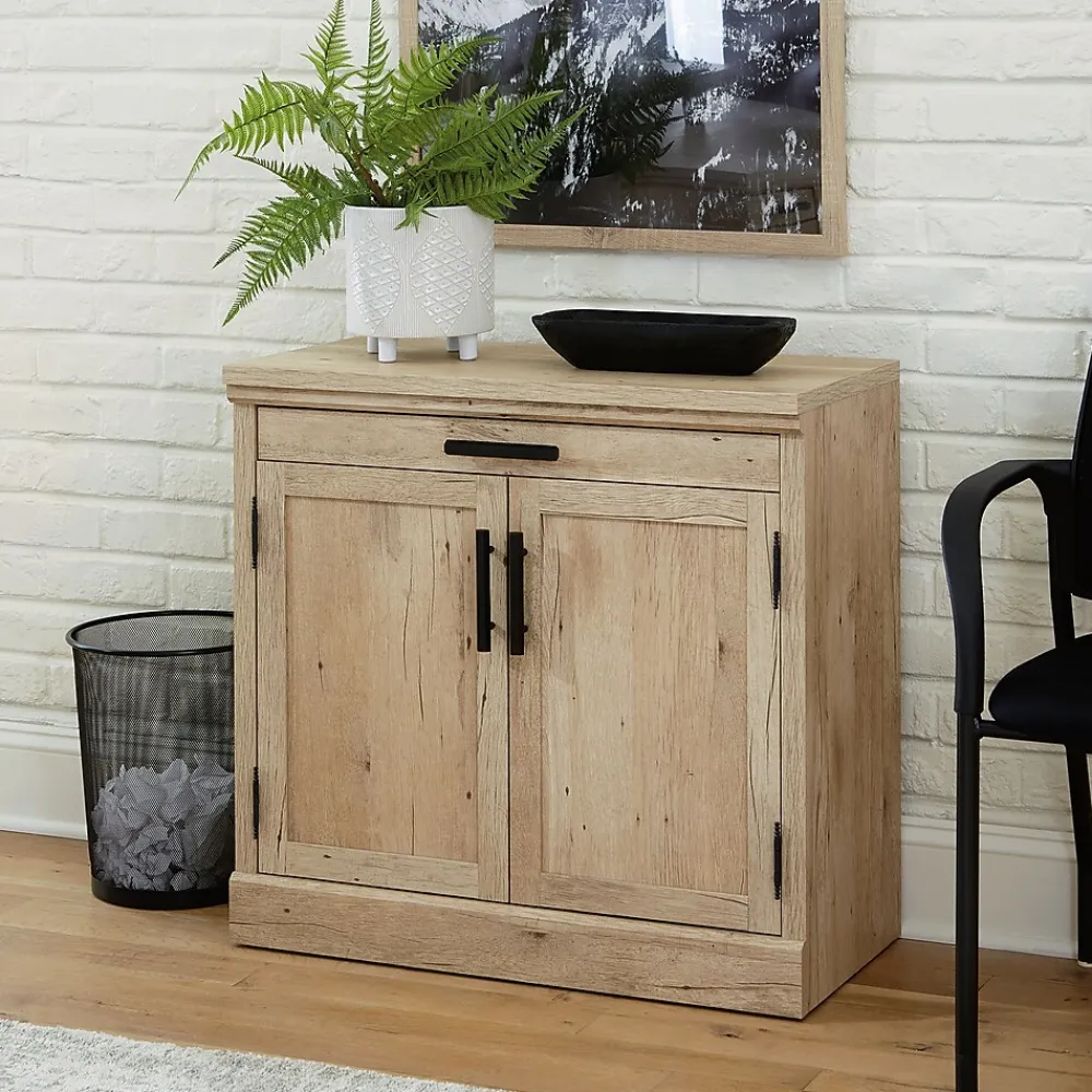 Storage Cabinets*Sauder Mason Peak 30"H Storage Cabinet with 2 Shelves, Prime Oak (427835)