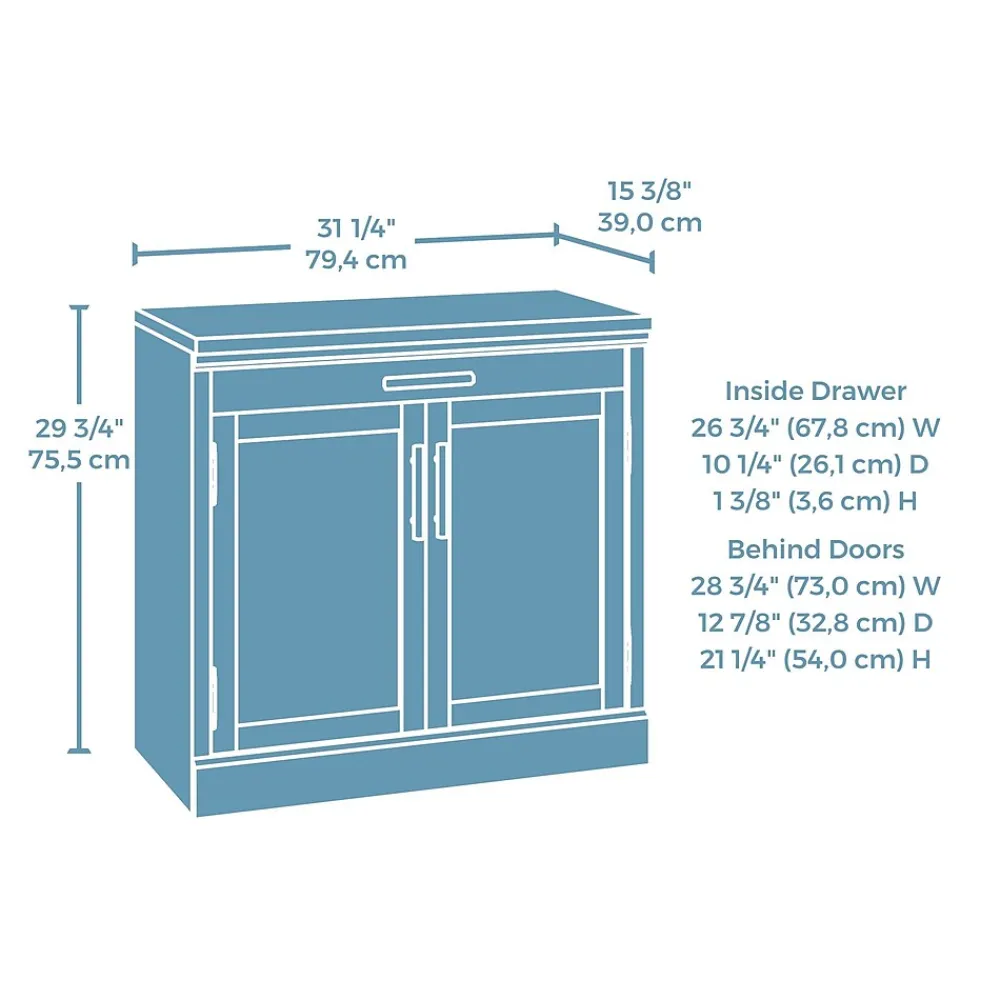 Storage Cabinets*Sauder Mason Peak 30"H Storage Cabinet with 2 Shelves, Prime Oak (427835)