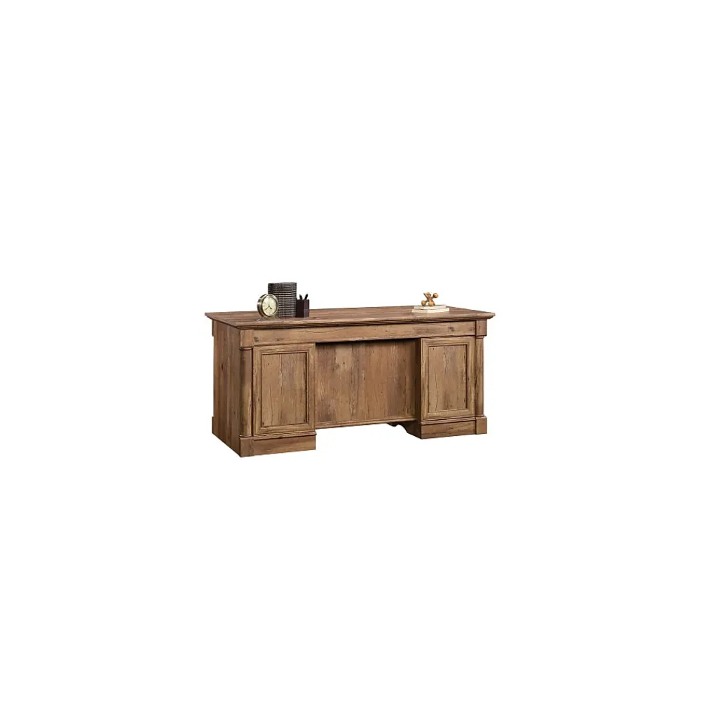 Office Desks*Sauder Palladia 65"W Executive Desk, Vintage Oak (420604)