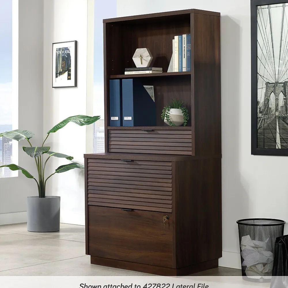 File Cabinets*Sauder Palo Alto Commercial 2-Drawer Lateral File Cabinet, Letter/Legal Size, Lockable, 31"W x 19"D, Spiced Mahogany (427822)