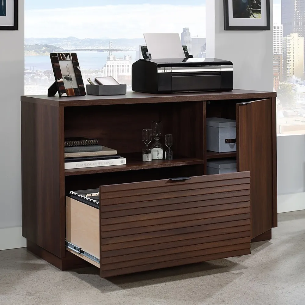 File Cabinets*Sauder Palo Alto File Cabinet, Letter/Legal Size, 29"H x 46"W x 19"D, Spiced Mahogany (427825)