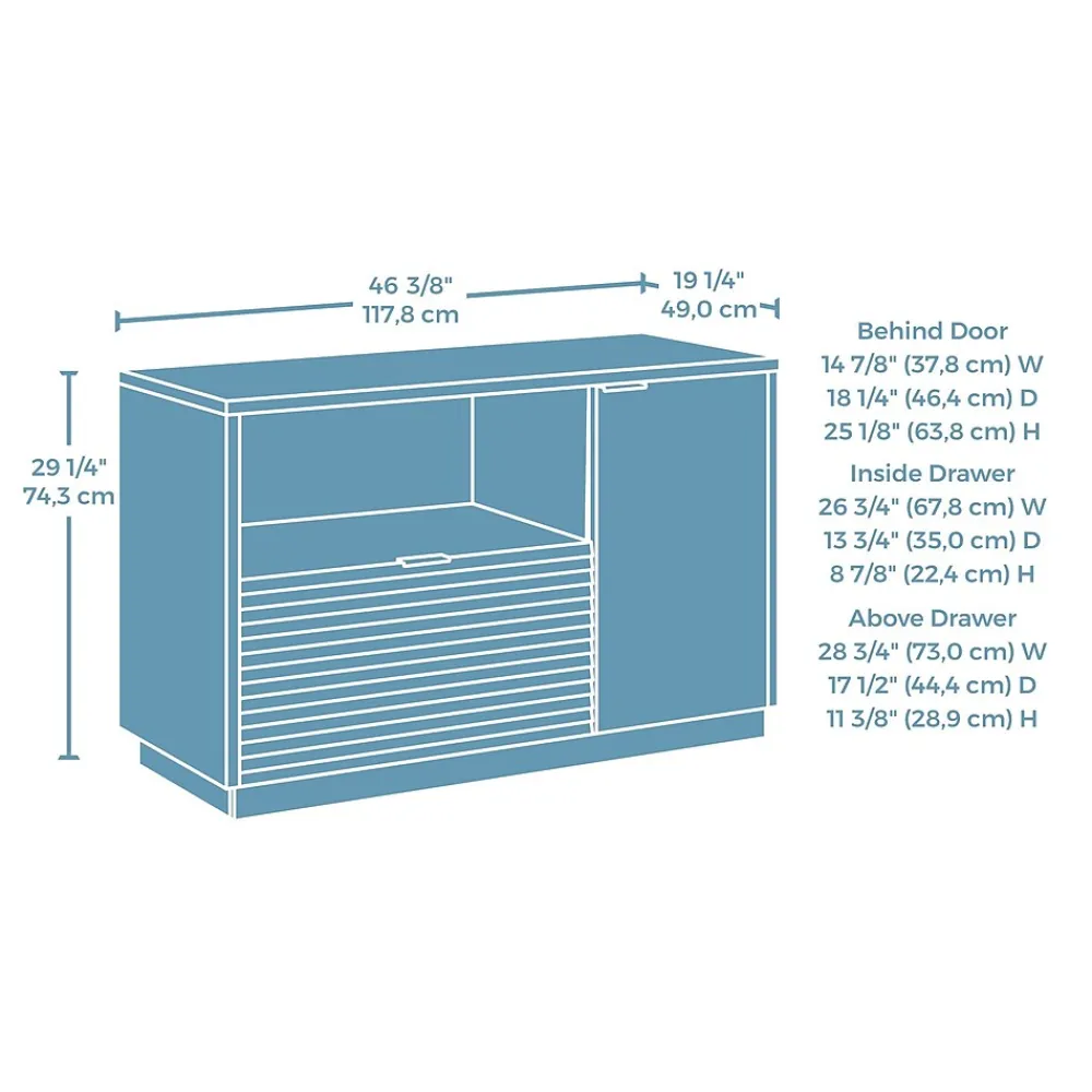 File Cabinets*Sauder Palo Alto File Cabinet, Letter/Legal Size, 29"H x 46"W x 19"D, Spiced Mahogany (427825)