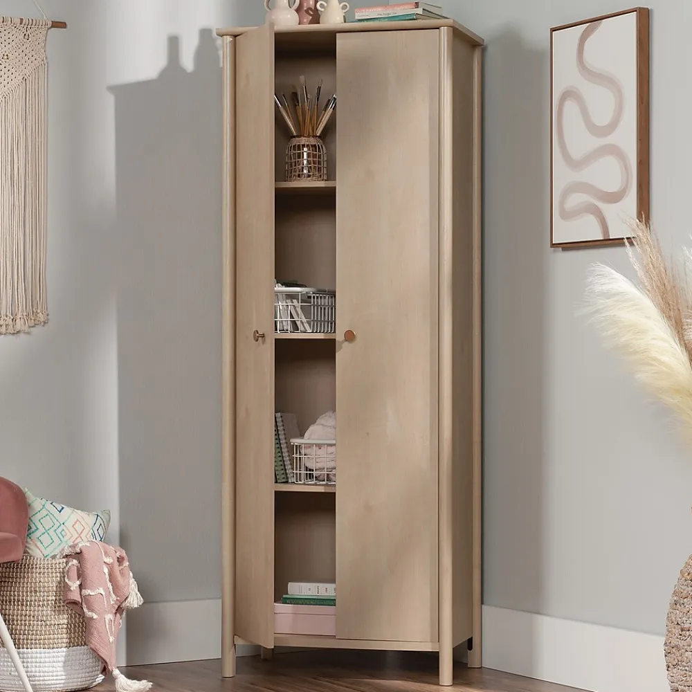 Storage Cabinets*Sauder Select 72"H Storage Cabinet with 3 Shelves, Natural Maple (433285)