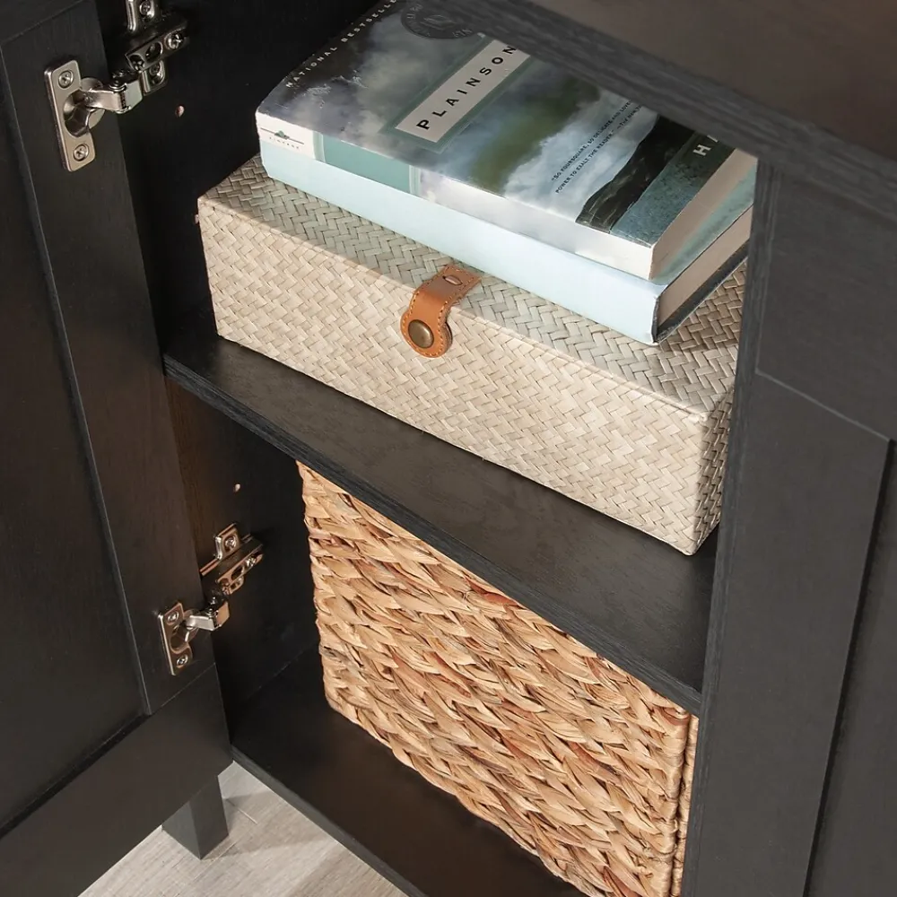 Storage Cabinets*Sauder Select 30"H Storage Cabinet with 4 Shelves, Raven Oak (433978)