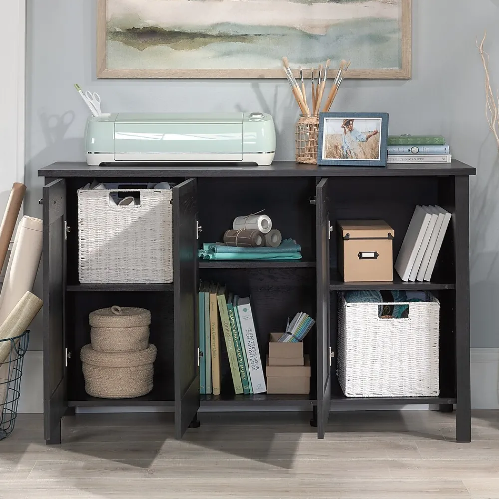 Storage Cabinets*Sauder Select 30"H Storage Cabinet with 4 Shelves, Raven Oak (433978)