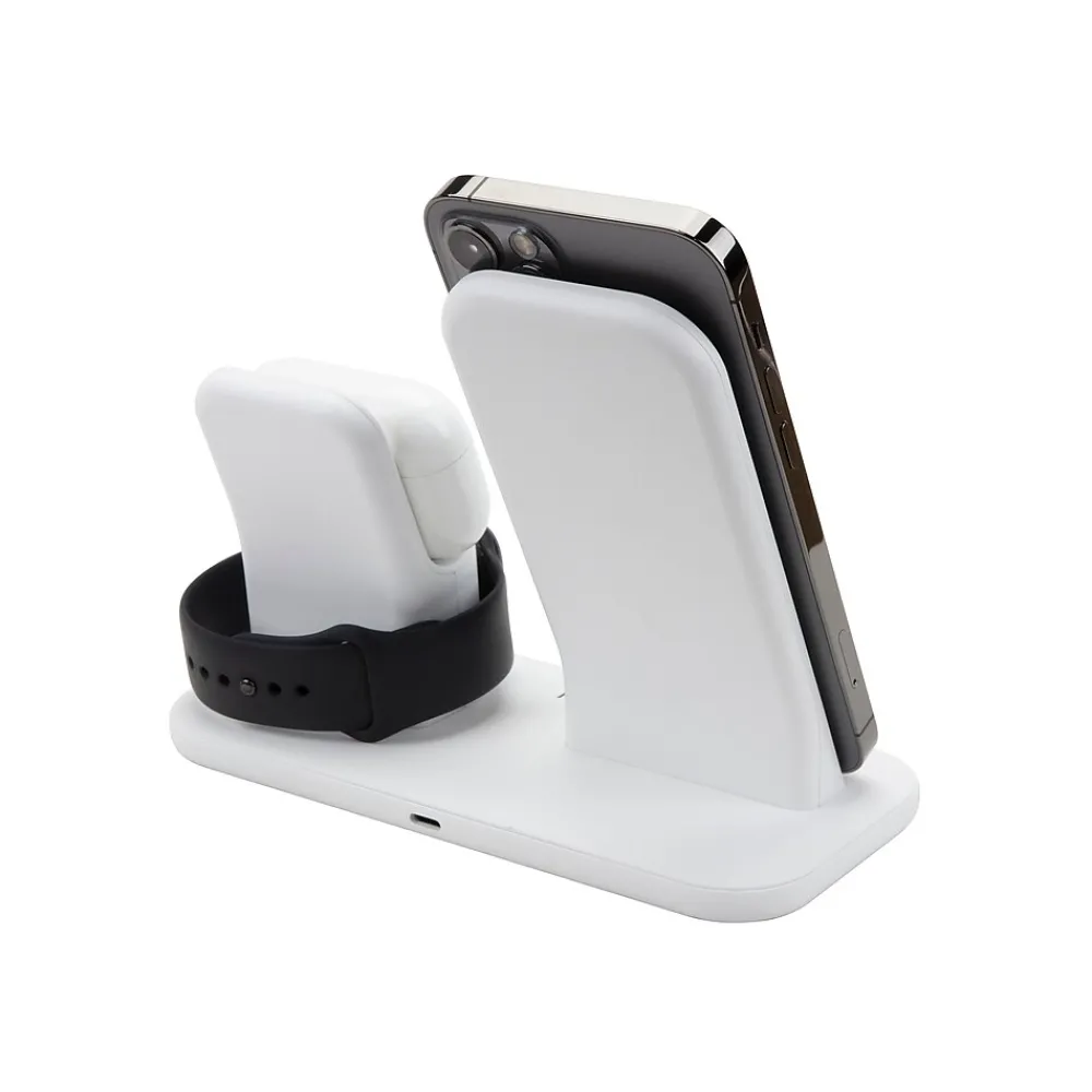 Base3 3-in-1 Wireless Charging Dock for Apple iPhone/Apple Watch/Apple AirPods, White (CSQ3N1WT-SP)<scosche Sale