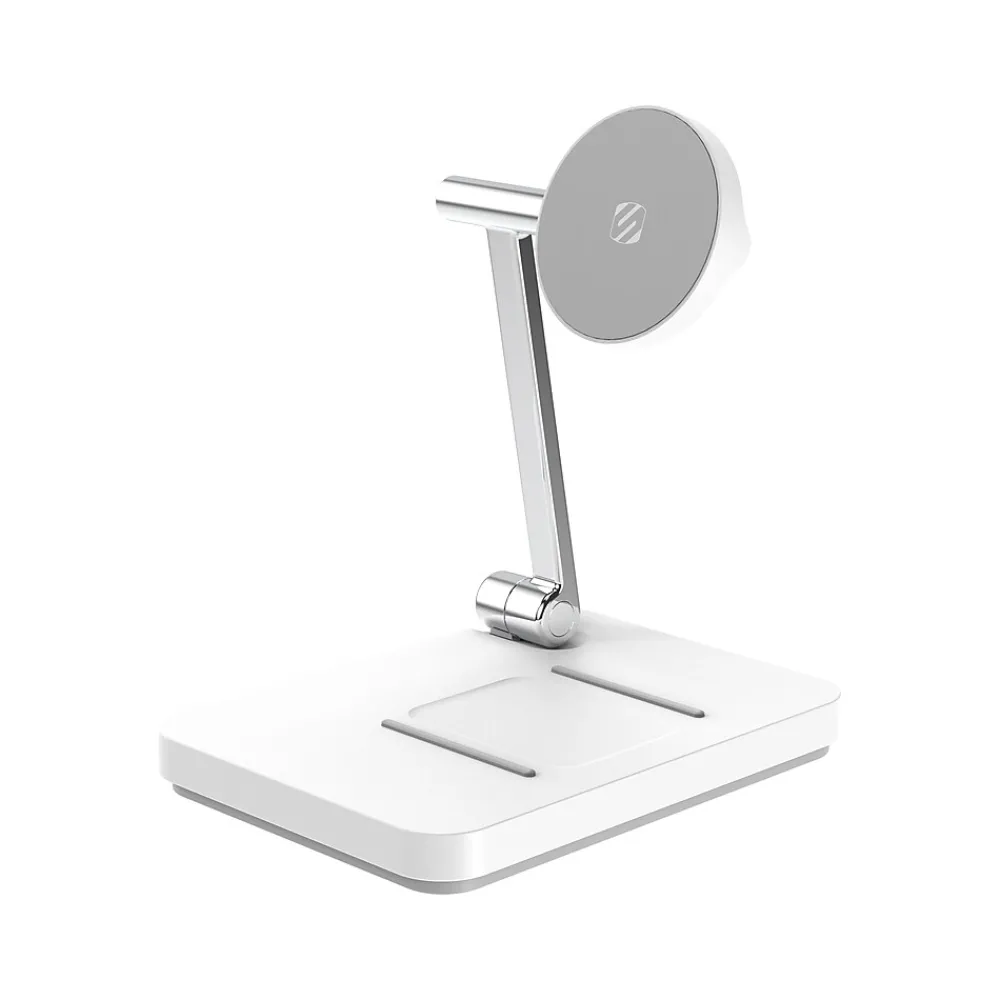 BASECHARGE Wireless MagSafe Compatible Stand with Power Bank for Most Smartphones, 5000mAh, White (MSQSWT-SP)<scosche Sale